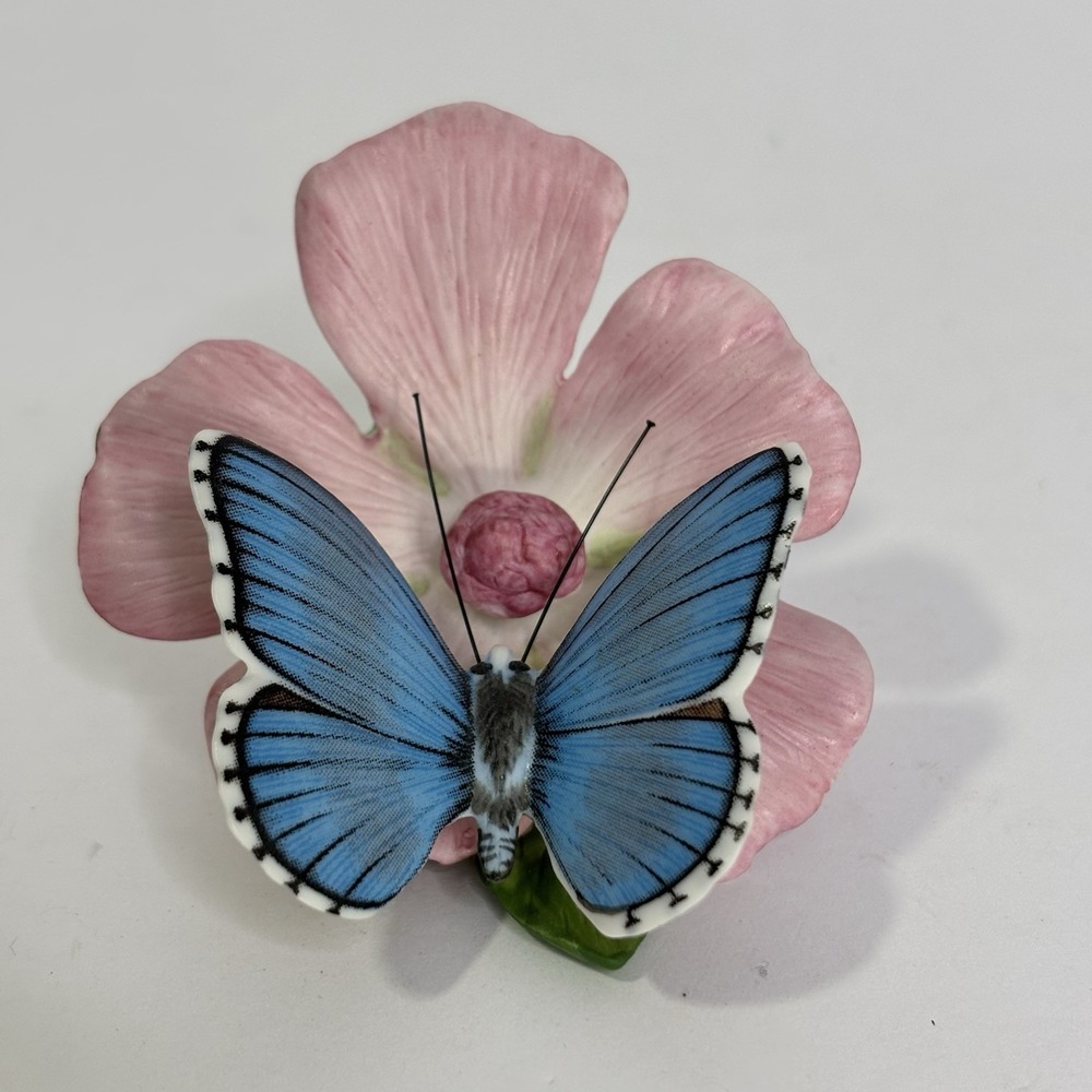 Adonis Blue 1985 Franklin Mint Butterflies of the World Figure